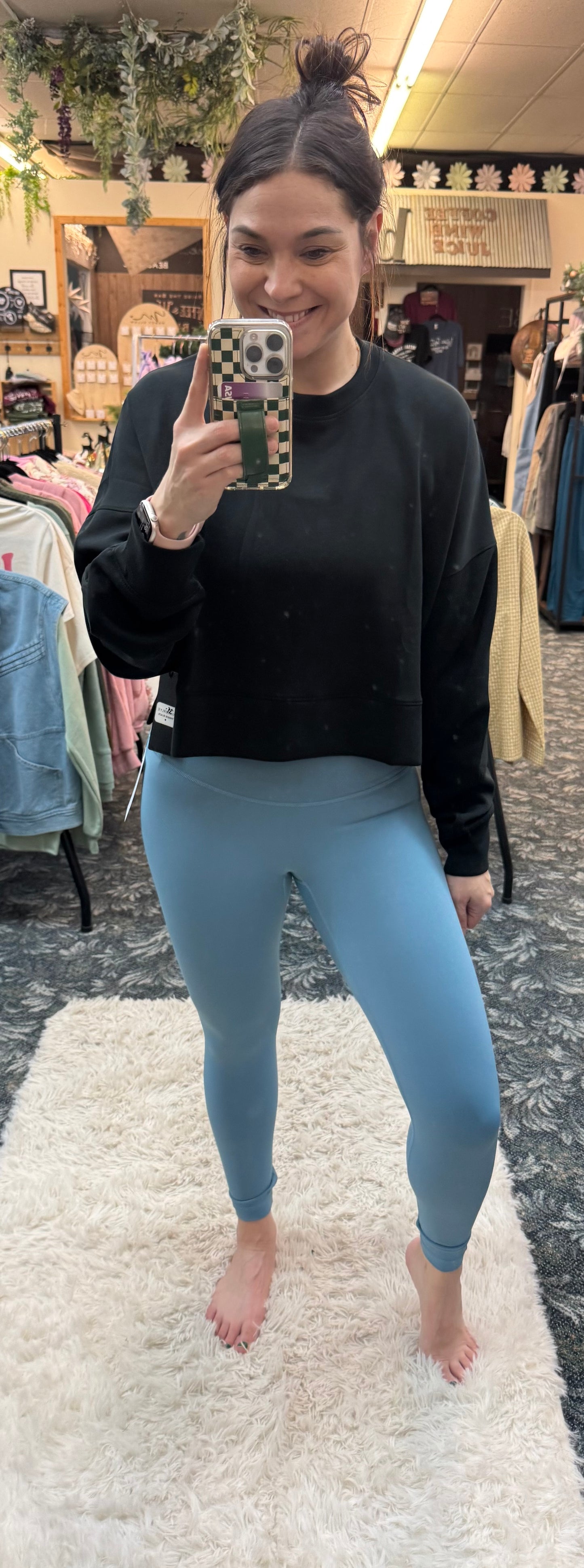 Empower High Waist Leggings (Azure Blue)