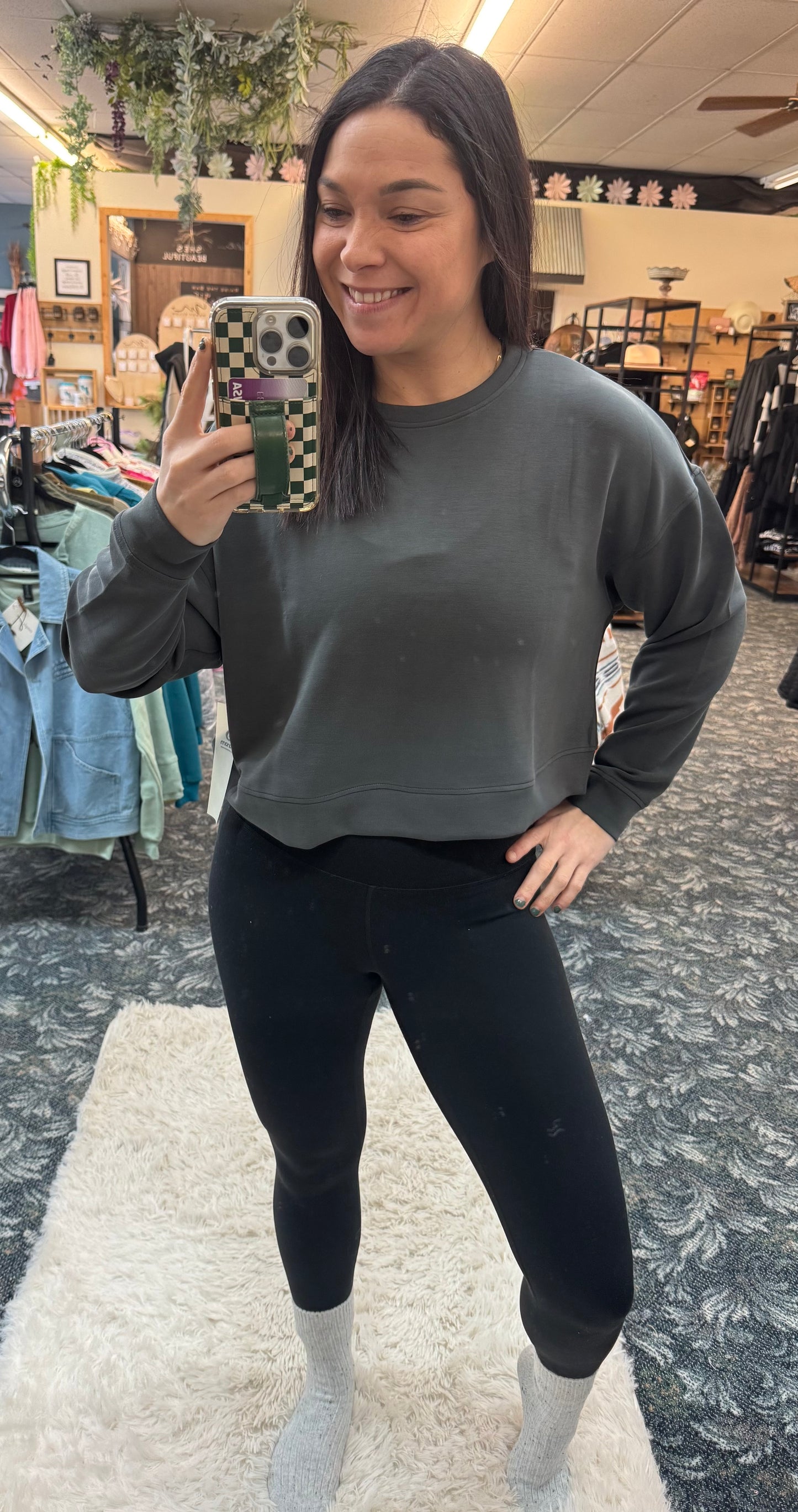 Scuba Dropped Shoulder Sweatshirt (Ash Grey)