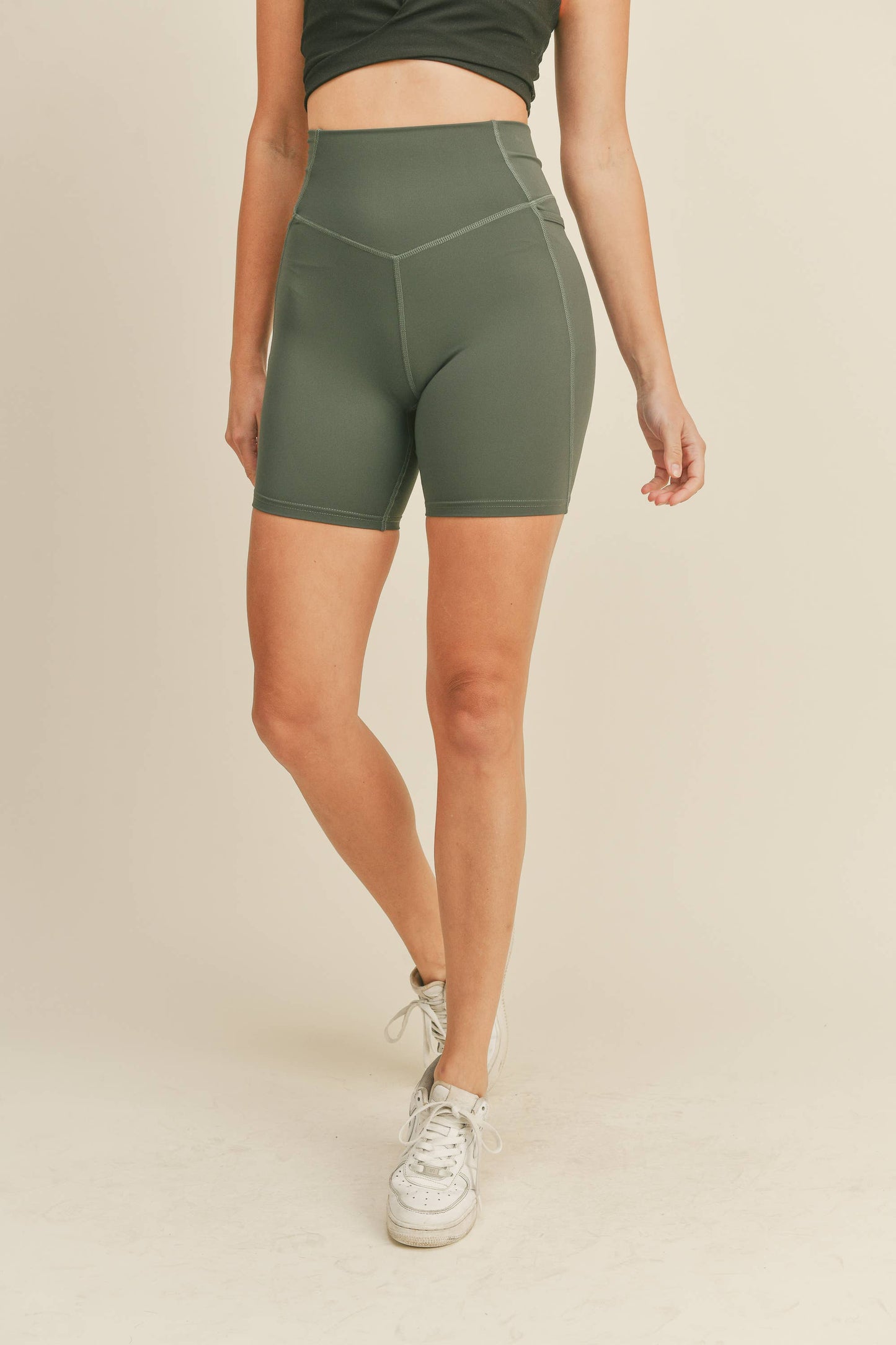 Power Sculpt Eco Biker Short (Green)