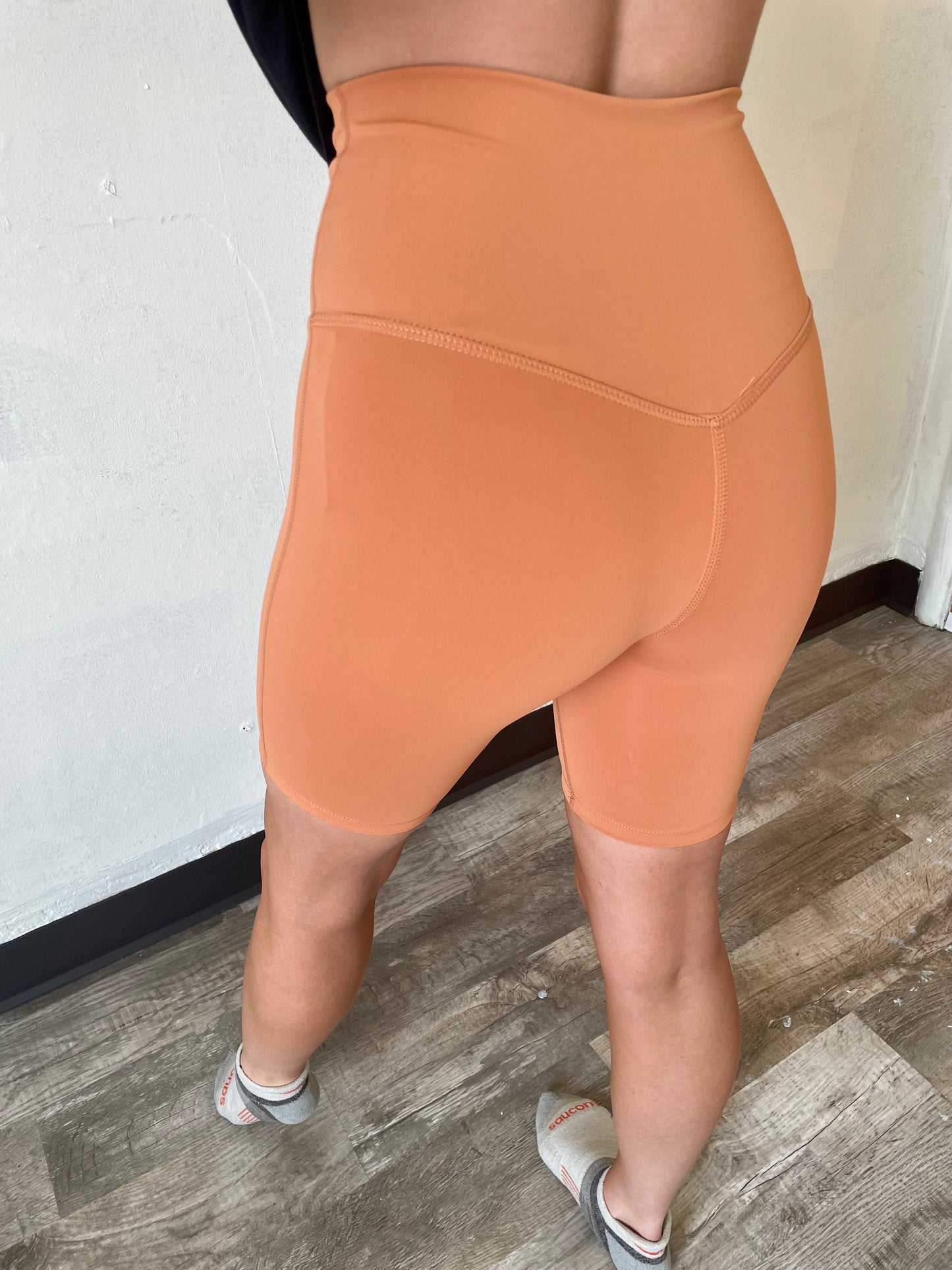 Athletic High Rise Biker Shorts (Butter Orange)