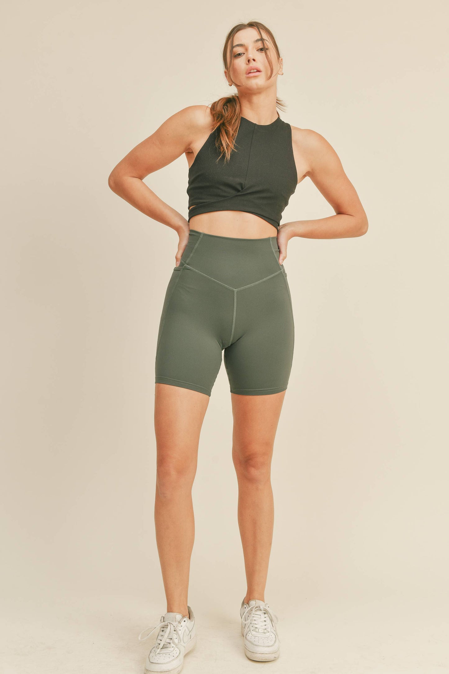 Power Sculpt Eco Biker Short (Green)