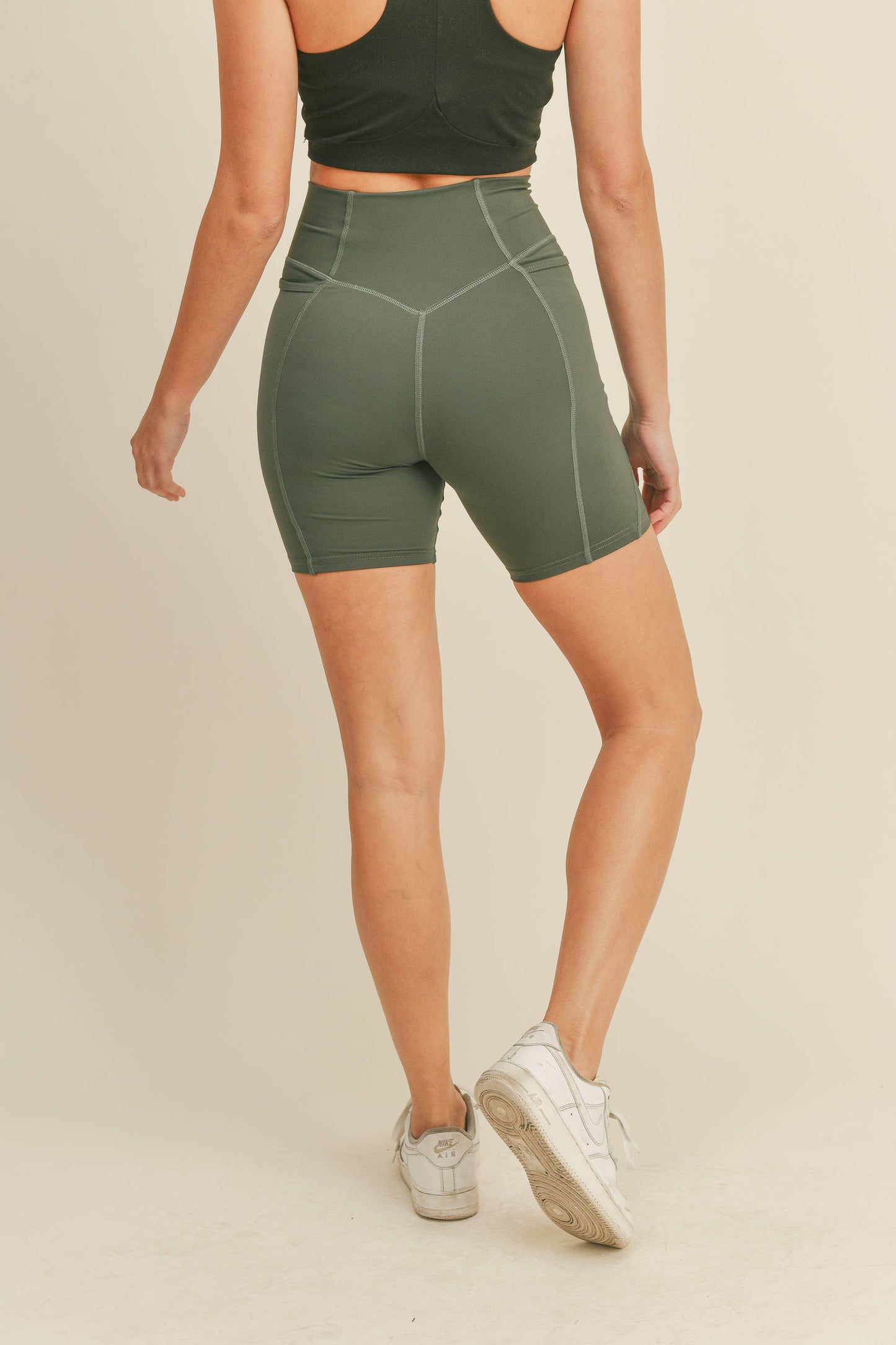 Power Sculpt Eco Biker Short (Green)