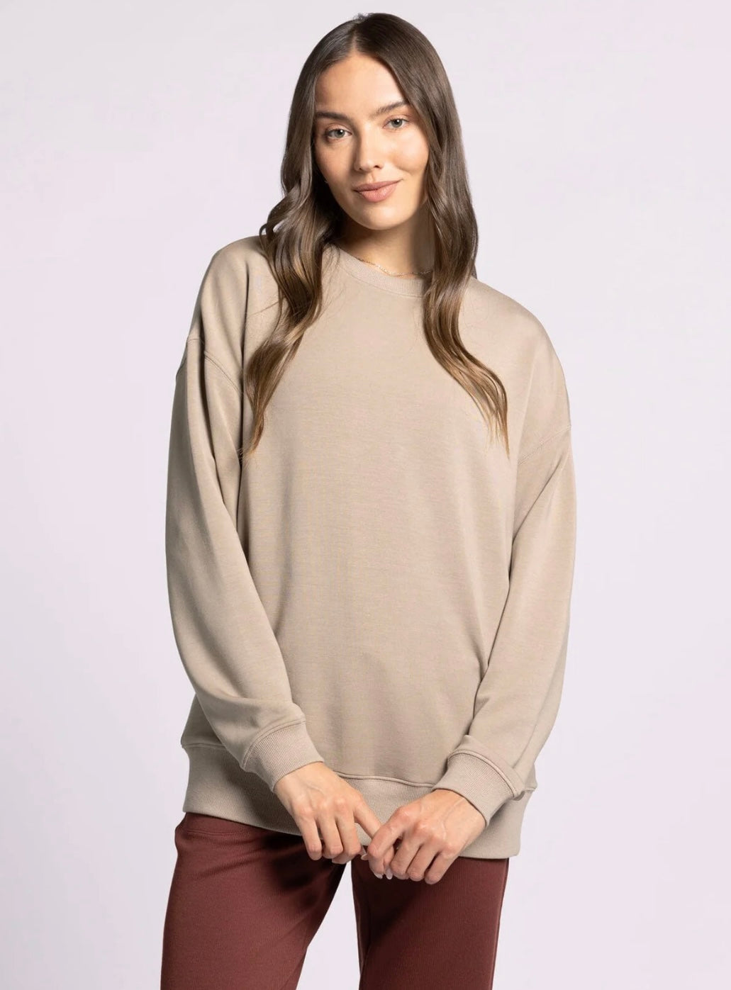 Martina Oversized Crew (Taupe)