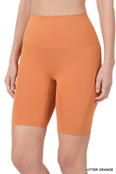 Athletic High Rise Biker Shorts (Butter Orange)