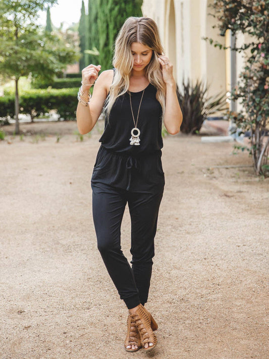 Leighton Lounge Jumpsuit (Black)