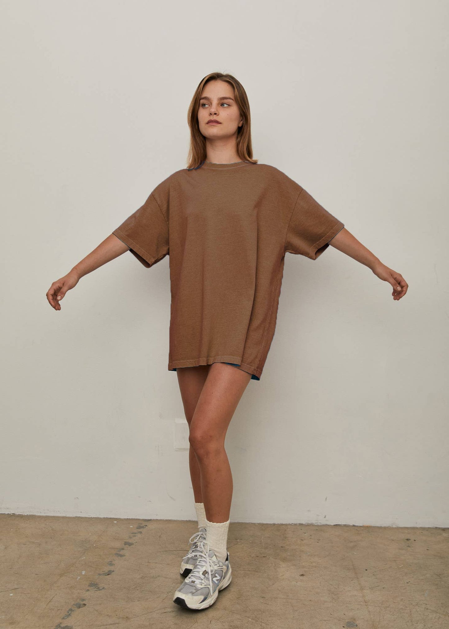 Take it Easy Oversized Tee (Cocoa Mocha)